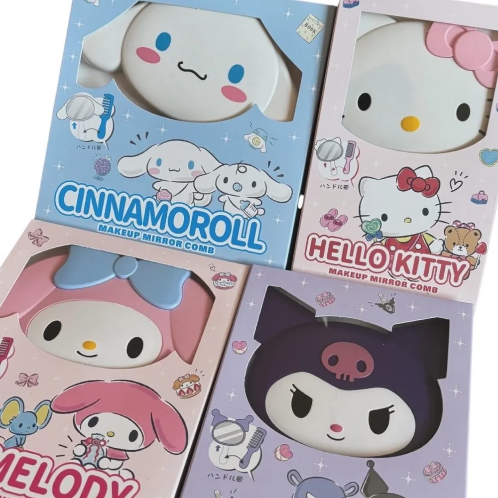 Sanrio Mirror with Comb Vanity Set Hello Kitty Kuromi My Melody